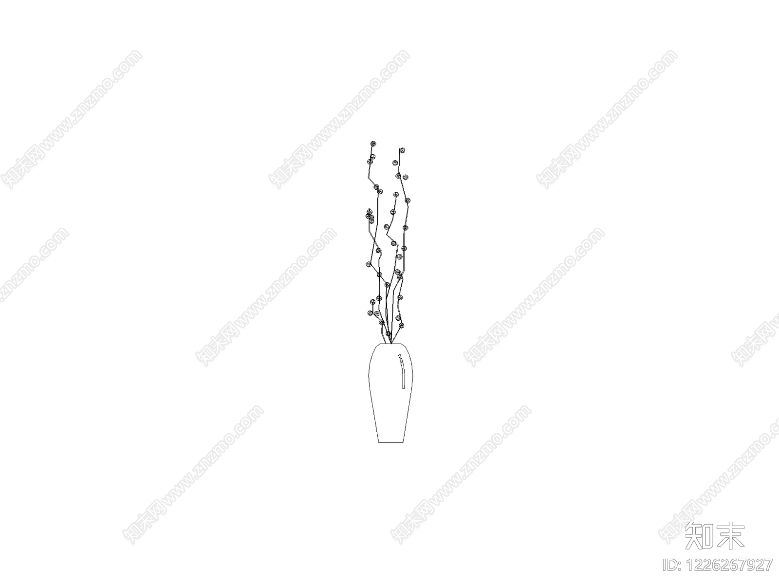 陈设类立面挂画cad施工图下载【ID:1226267927】