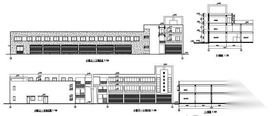 [温州]某三层粮食市场交易市场建筑施工套图施工图下载【ID:165141166】