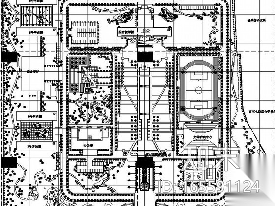 [河北]某校园植物种植设计施工图施工图下载【ID:165591124】