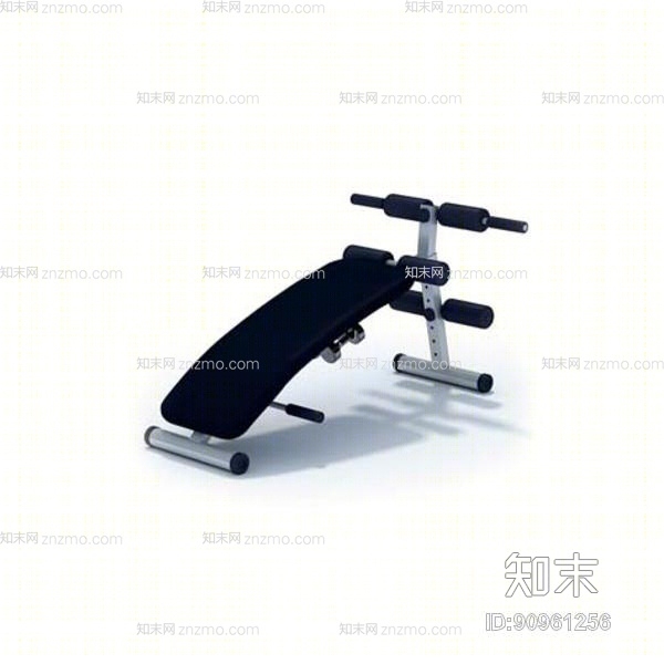 黑色铁艺健身器材3D模型下载【ID:90961256】