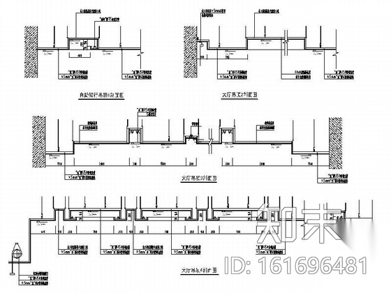 [安徽]工商银行某支行营业部装饰施工图cad施工图下载【ID:161696481】