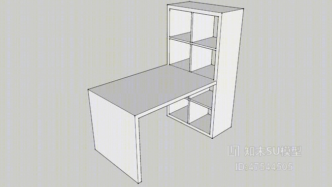 书桌SU模型下载【ID:619233735】