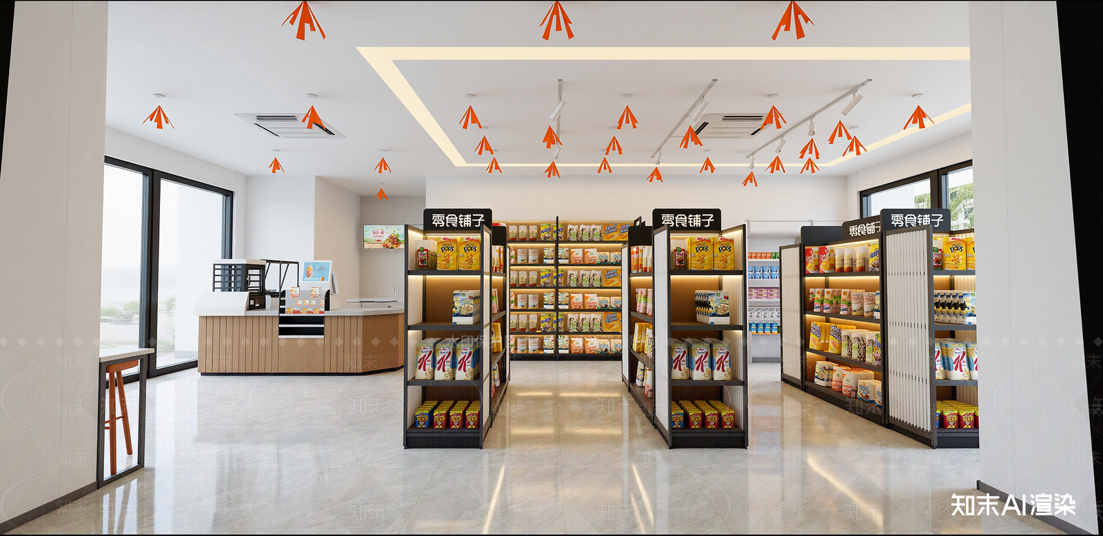 现代便利店SU模型草图