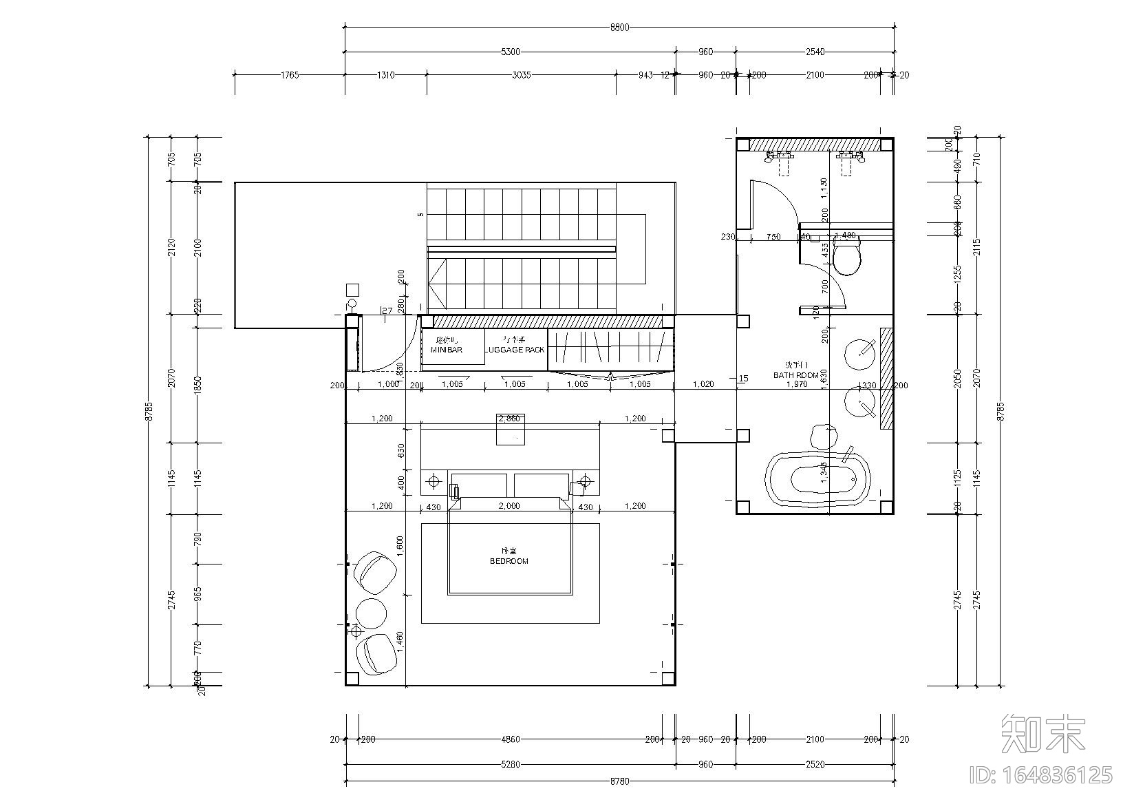 [云南]昆明板栗林C1户型树屋施工图_效果图cad施工图下载【ID:164836125】