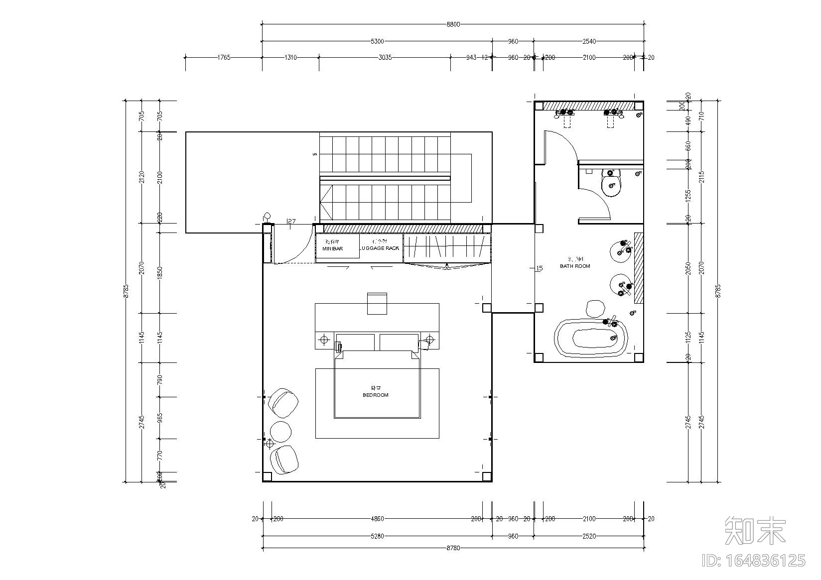 [云南]昆明板栗林C1户型树屋施工图_效果图cad施工图下载【ID:164836125】