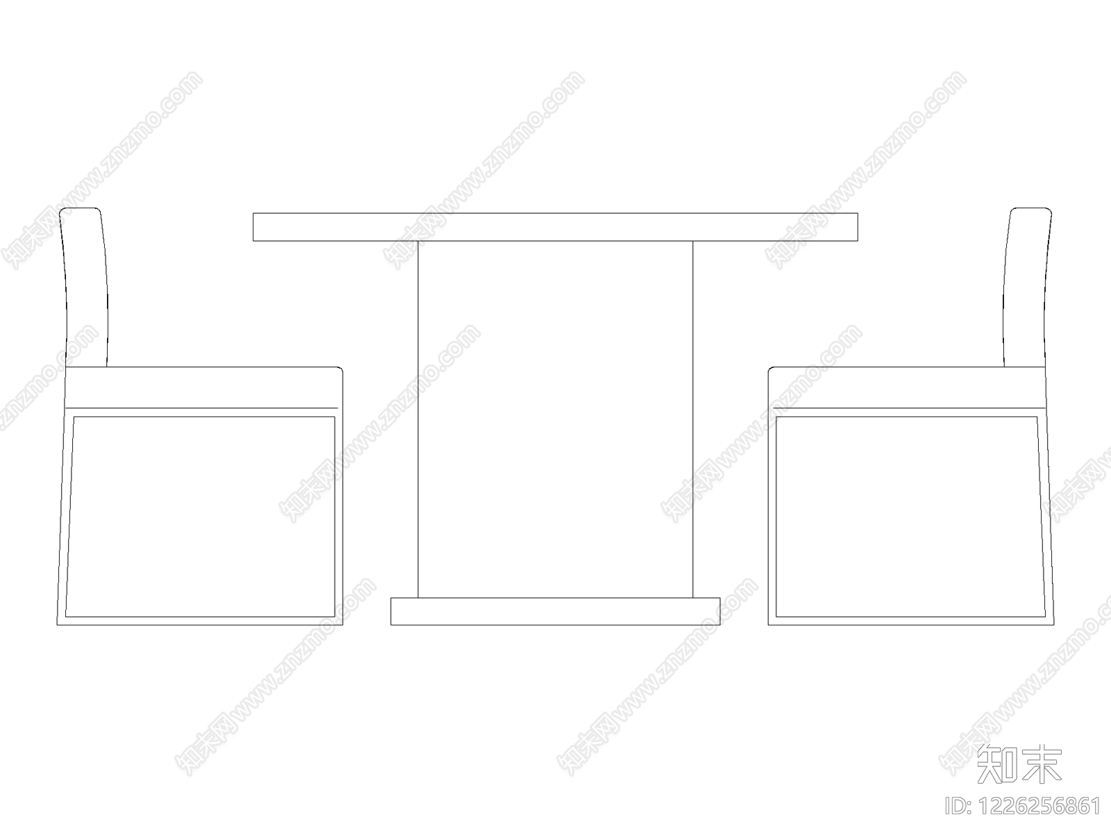 餐桌几类平立面餐桌cad施工图下载【ID:1226256861】