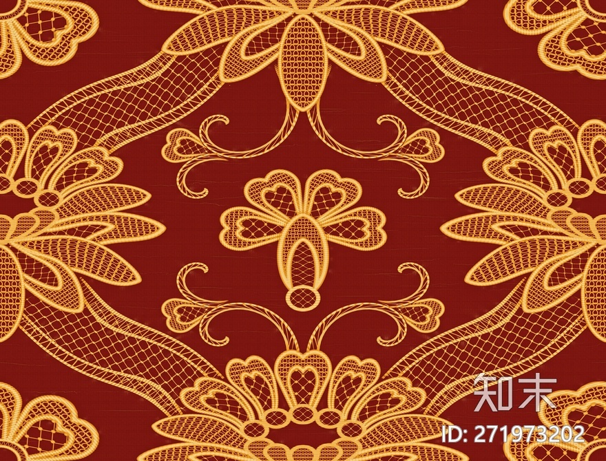 红色刺绣布料贴图下载【ID:271973202】