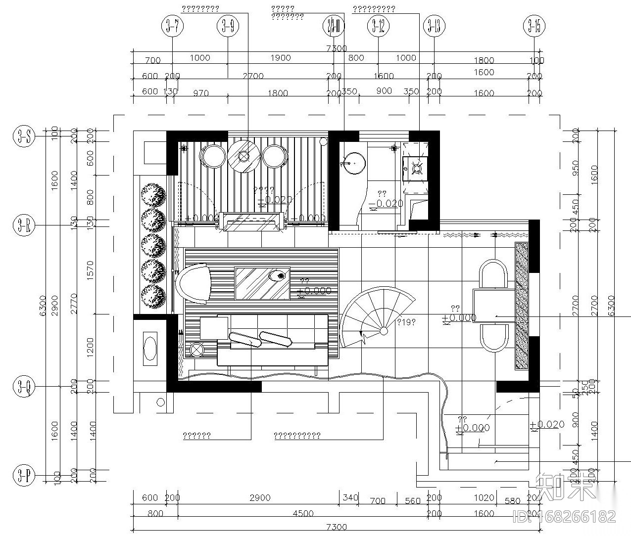 [广东]东莞鹿港小镇精装样板间施工图及效果图施工图下载【ID:168266182】