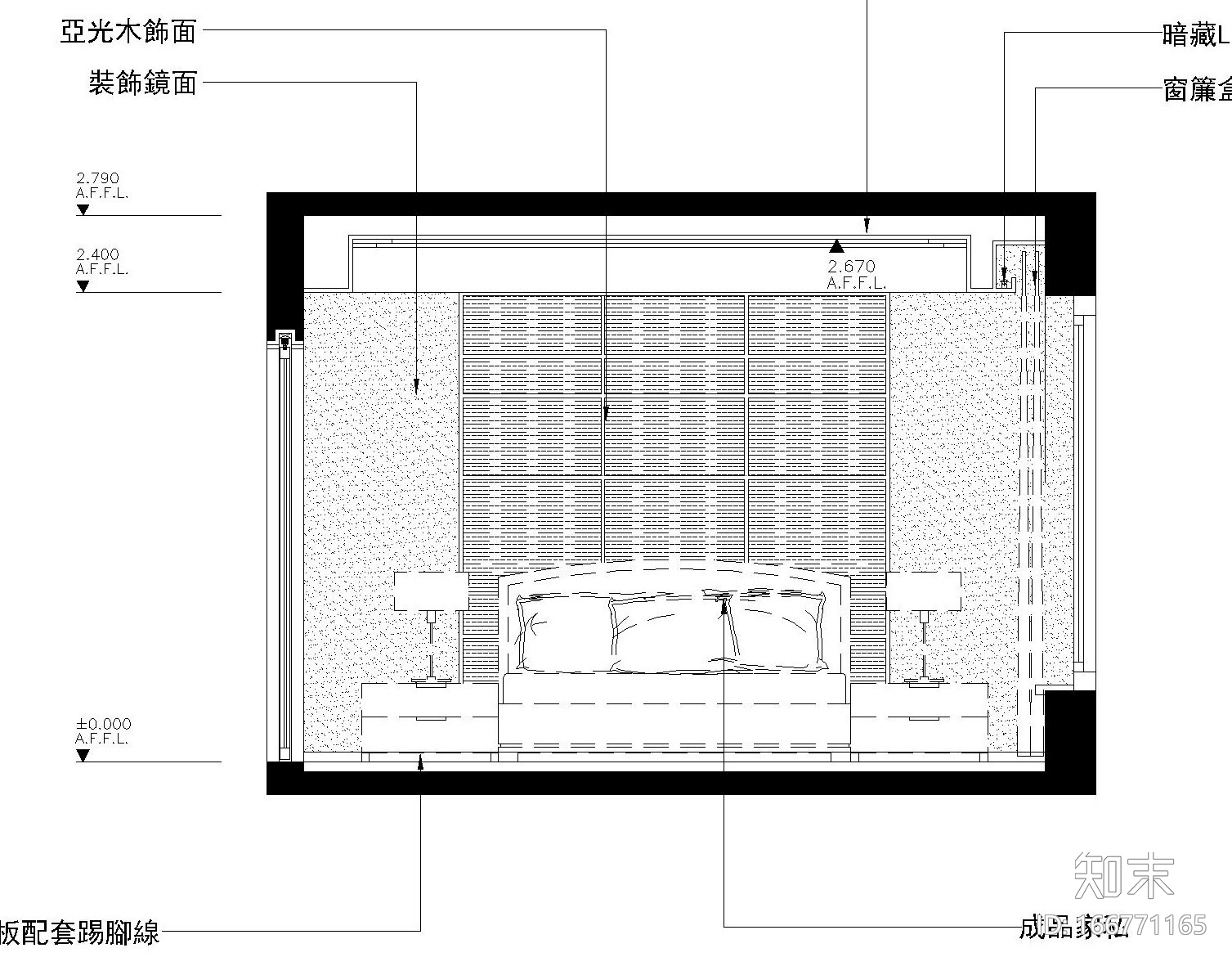 [福建]现代简约风格三室两厅室内装修施工图设计cad施工图下载【ID:166771165】