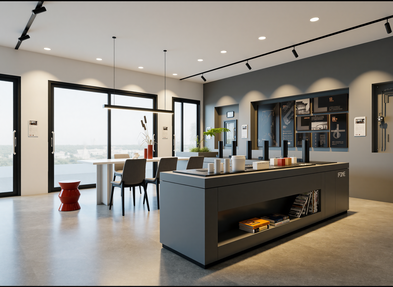 现代门窗展厅3D模型下载【ID:1214798898】