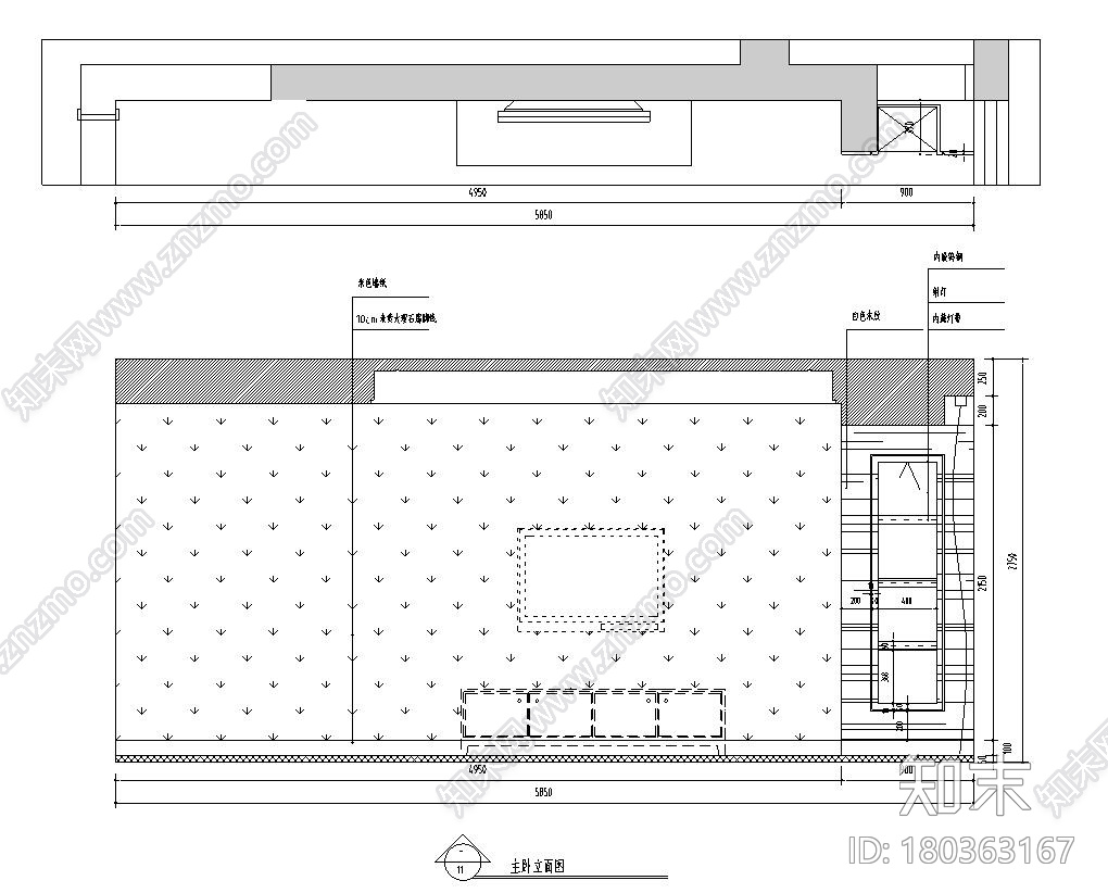 现代奢华145㎡三室两厅住宅装修施工图设计施工图下载【ID:180363167】