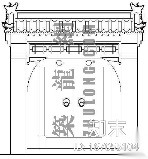 古牌楼建筑图cad施工图下载【ID:167055104】