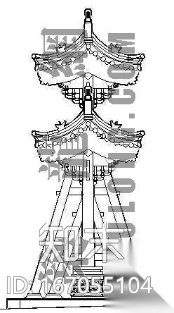 古牌楼建筑图cad施工图下载【ID:167055104】
