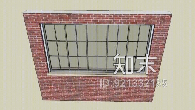 砖的墙和窗SU模型下载【ID:921332135】