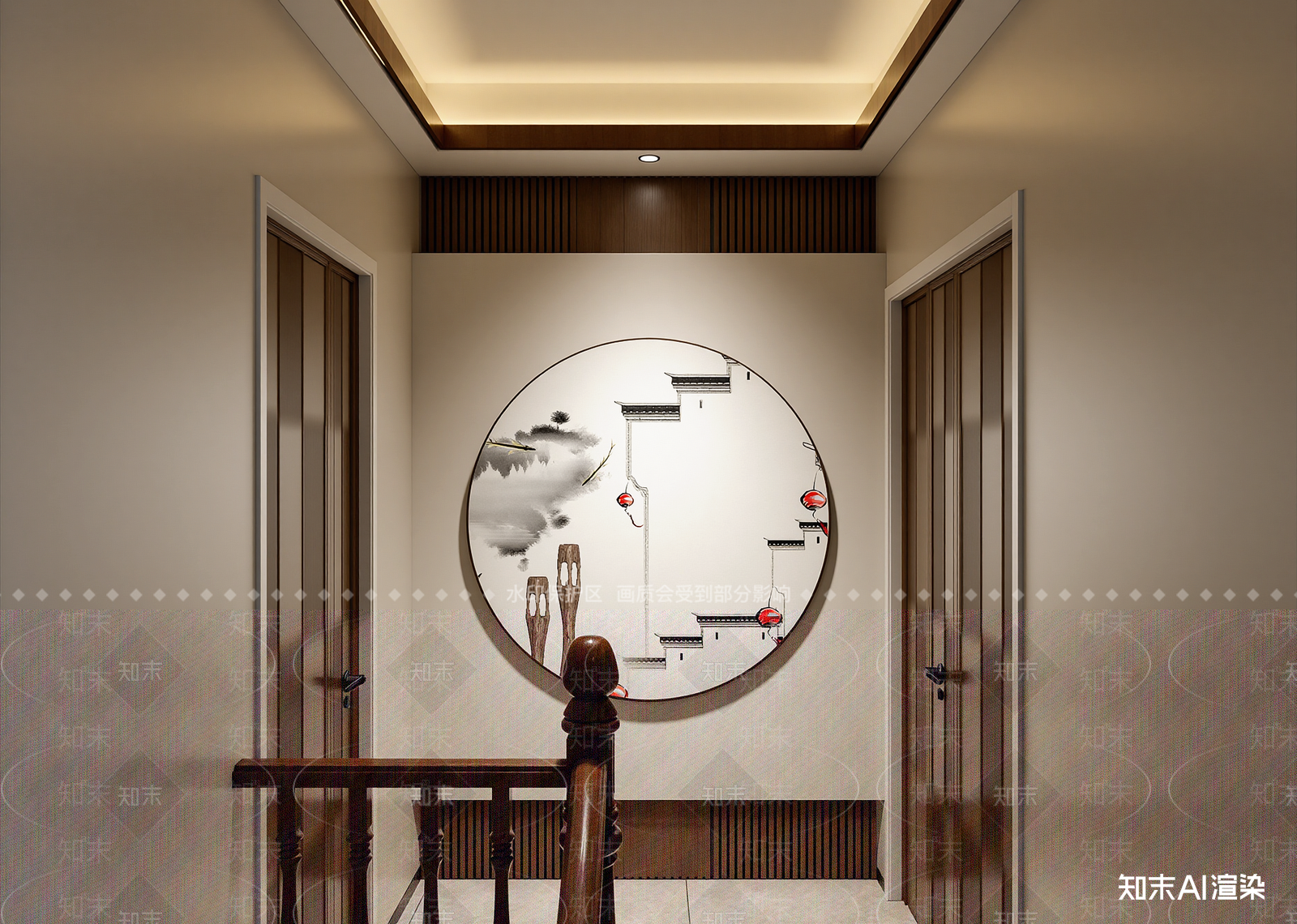 新中式玄关3D模型下载【ID:1214599700】