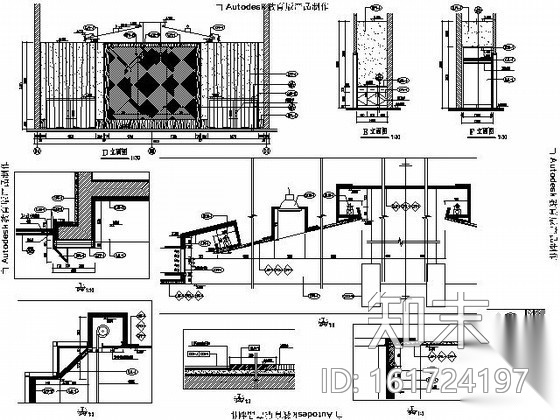 会议中心3~5号会议室施工图cad施工图下载【ID:161724197】