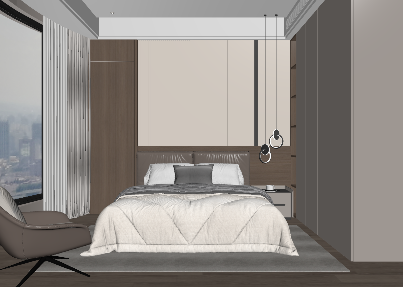 现代酒店客房3D模型下载【ID:1215103562】