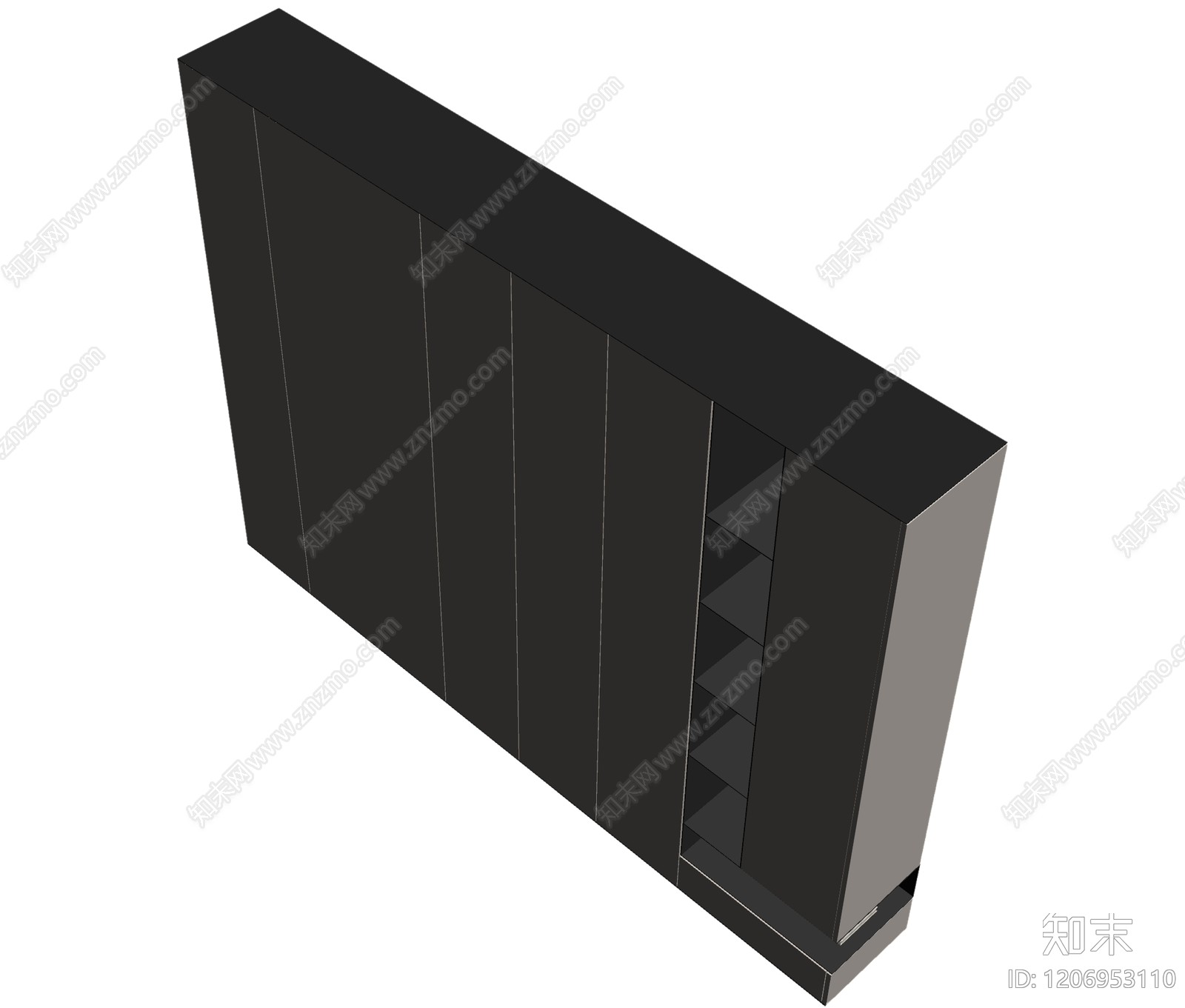 黑色柜体组合3D模型下载【ID:1206953110】