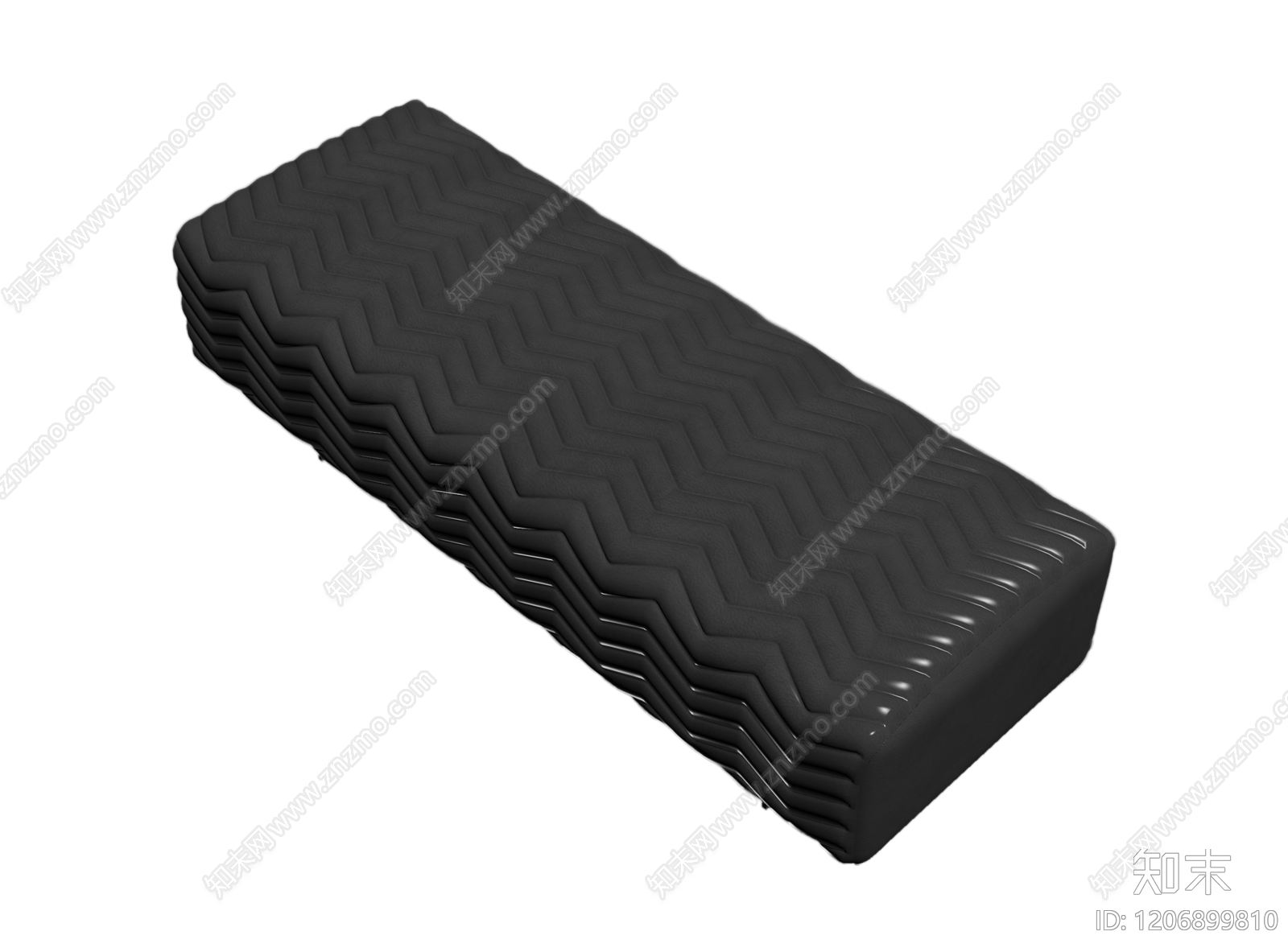 黑色锯齿纹长凳3D模型下载【ID:1206899810】