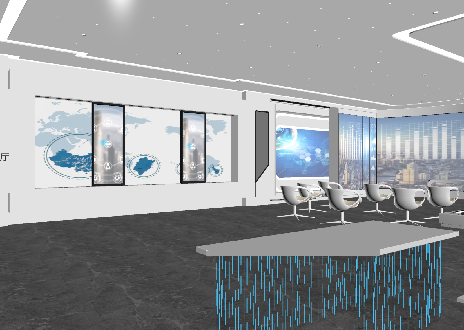 现代科技展厅3D模型下载【ID:1214995663】