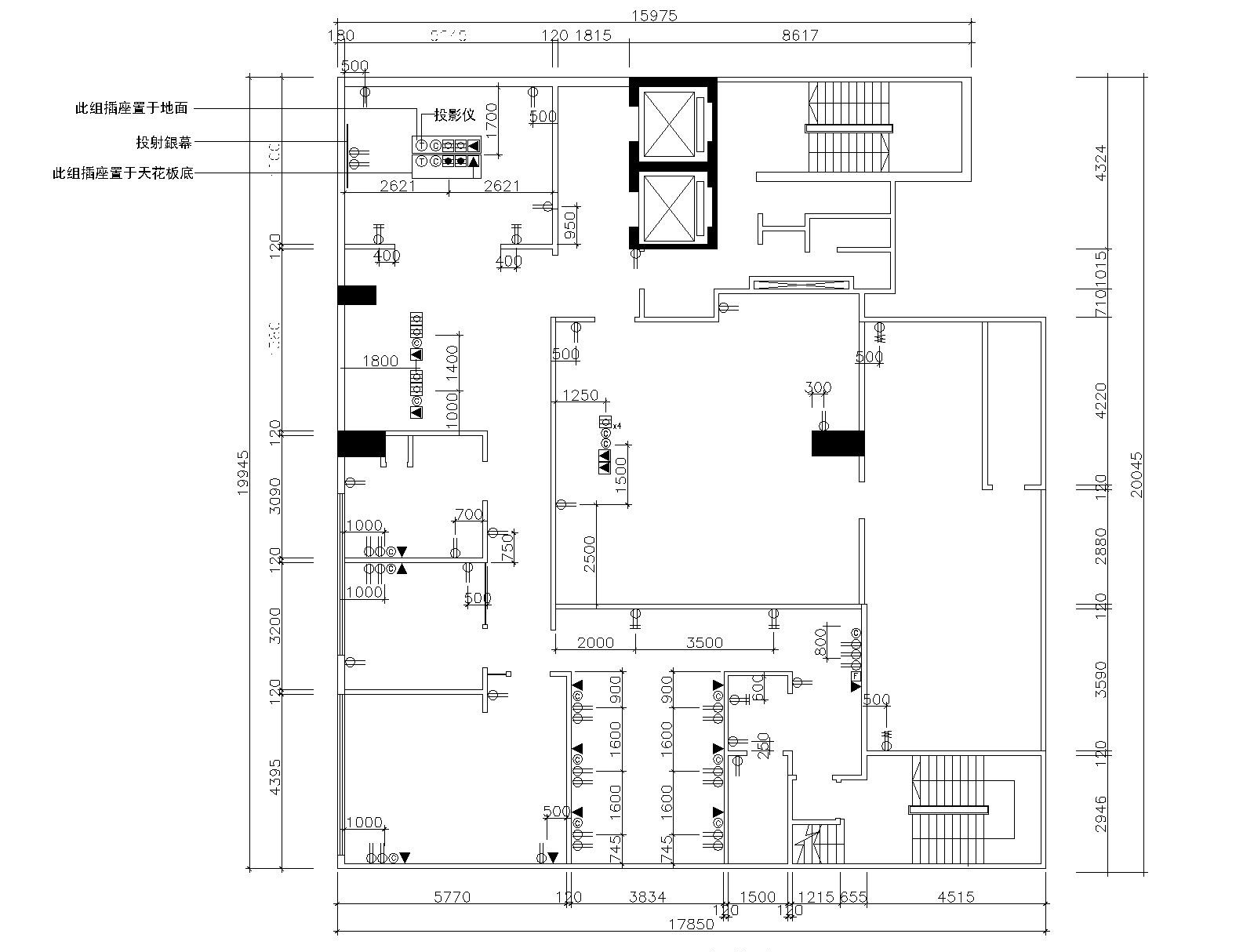 [江苏]神召会元朗锦光堂行政中心装修施工图+效果图cad施工图下载【ID:160409173】