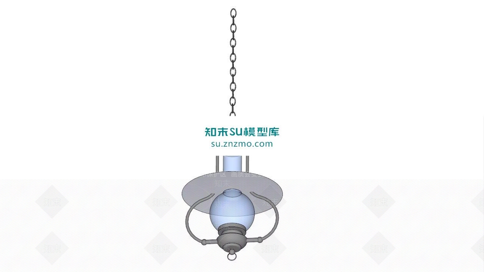简易吊灯挂灯笼SU模型下载【ID:172111112】
