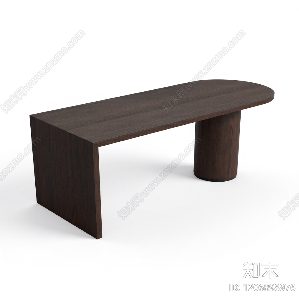 黑木纹理餐桌3D模型下载【ID:1206898976】