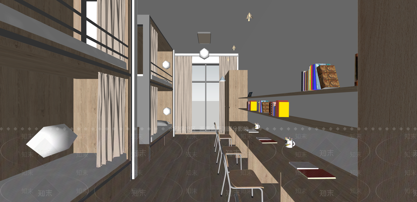 现代酒店客房SU模型下载【ID:1215201607】