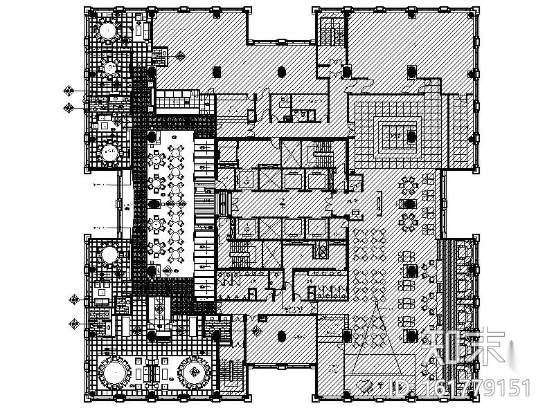 [澳门]奢华酒店中餐厅设计图（含效果）cad施工图下载【ID:161779151】