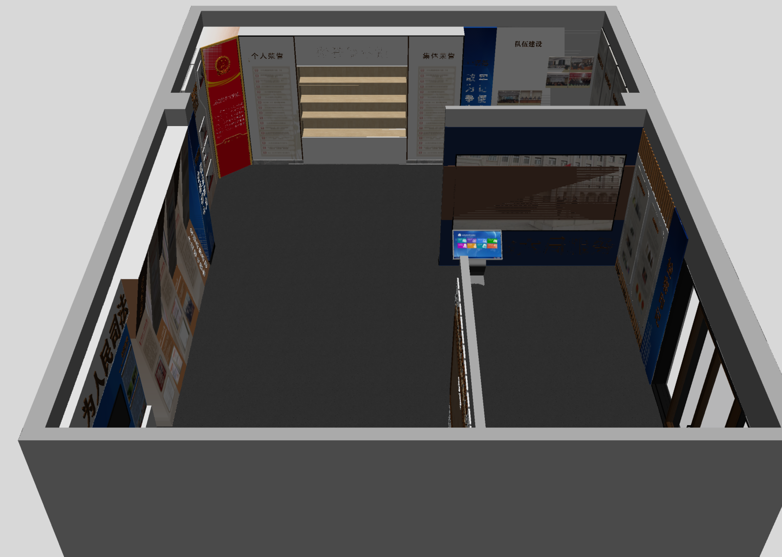现代党建展厅3D模型下载【ID:1215107367】