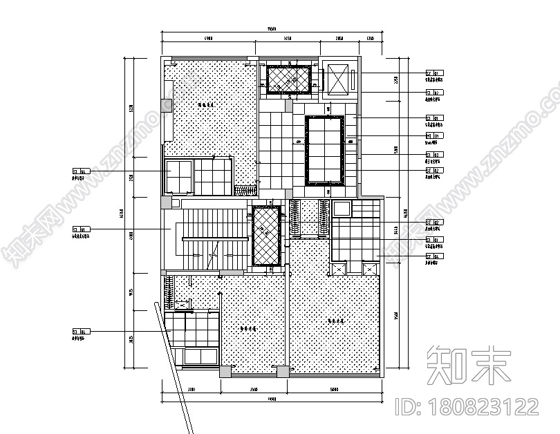 法式风格懿德轩紫云阁样板房设计施工图（附效果图）cad施工图下载【ID:180823122】