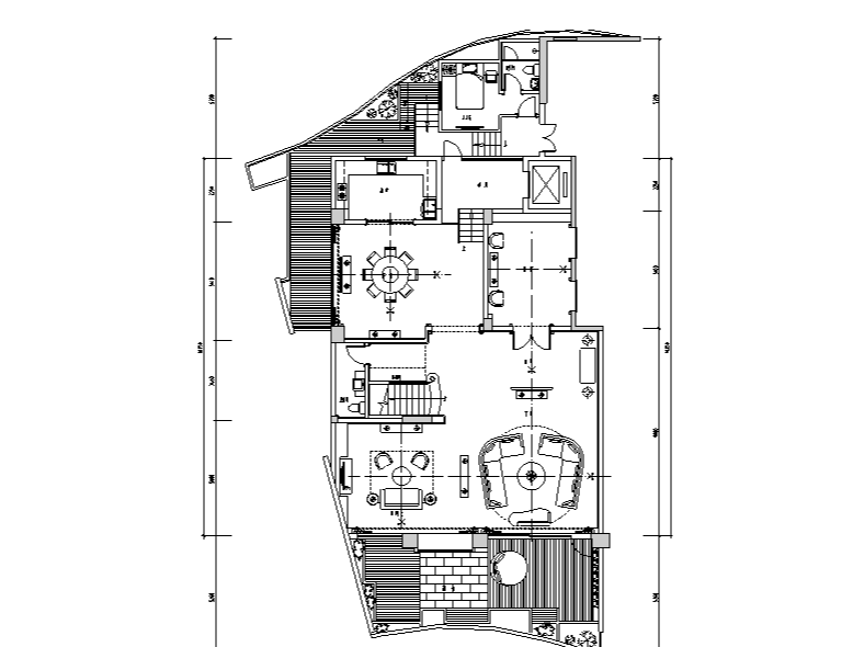 法式风格懿德轩紫云阁样板房设计施工图（附效果图）cad施工图下载【ID:180823122】