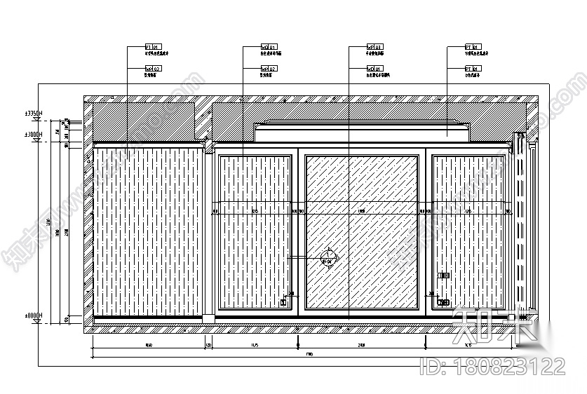 法式风格懿德轩紫云阁样板房设计施工图（附效果图）cad施工图下载【ID:180823122】