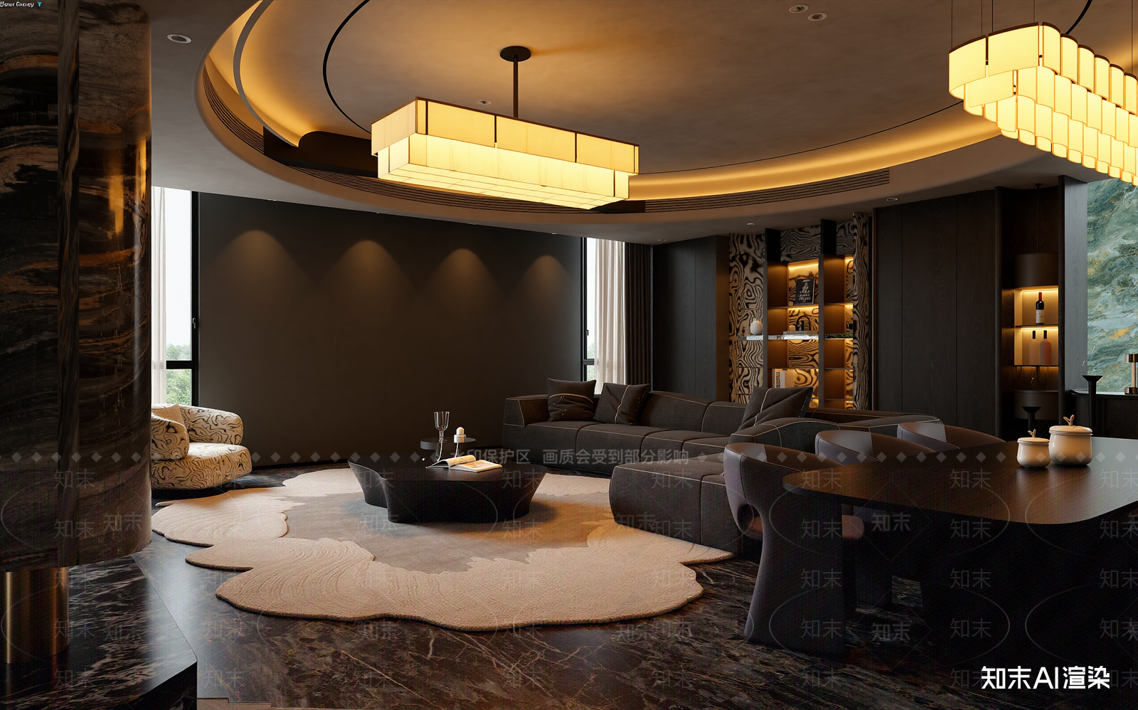 轻奢客餐厅3D模型下载【ID:1222067219】
