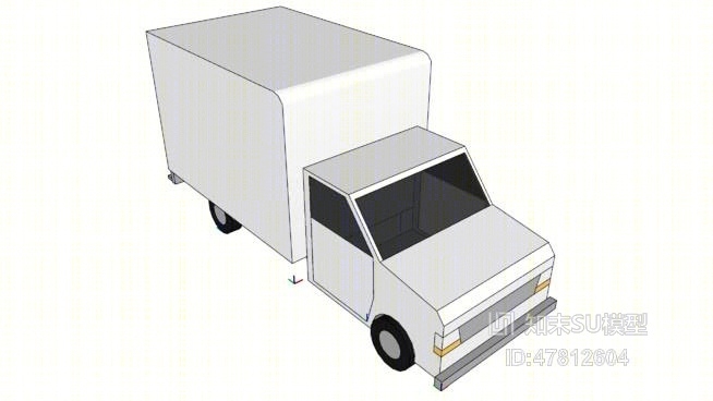 快递车SU模型下载【ID:117887770】