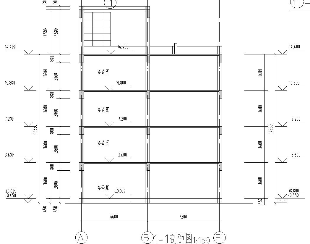 [广东]某现代风格实验小学教学楼建筑施工图设计cad施工图下载【ID:151546169】