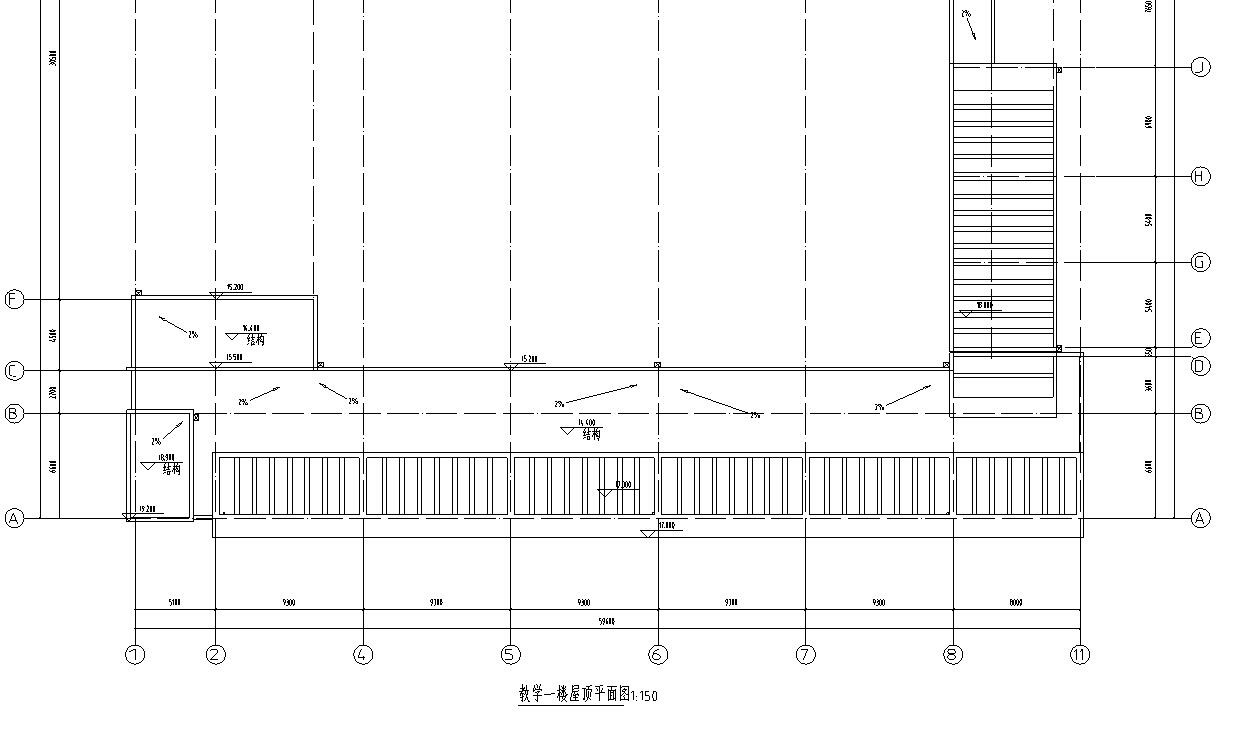 [广东]某现代风格实验小学教学楼建筑施工图设计cad施工图下载【ID:151546169】