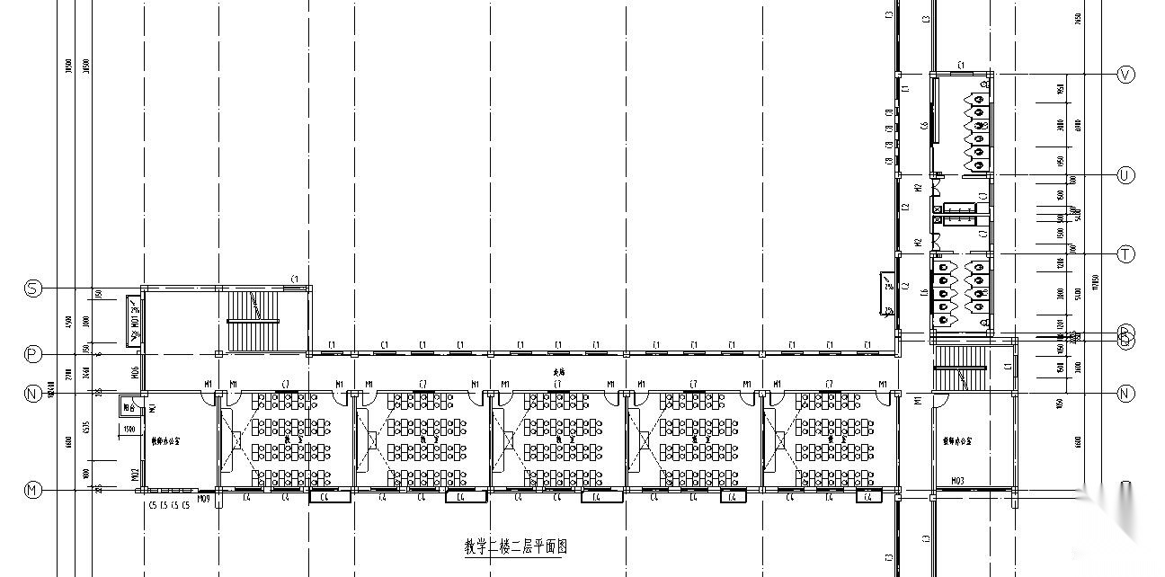 [广东]某现代风格实验小学教学楼建筑施工图设计cad施工图下载【ID:151546169】