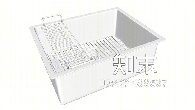 K-586力争24“X18-1／4”X-95/5“安装在带有盆架的单碗厨房洗涤槽下面”SU模型下载【ID:421498537】