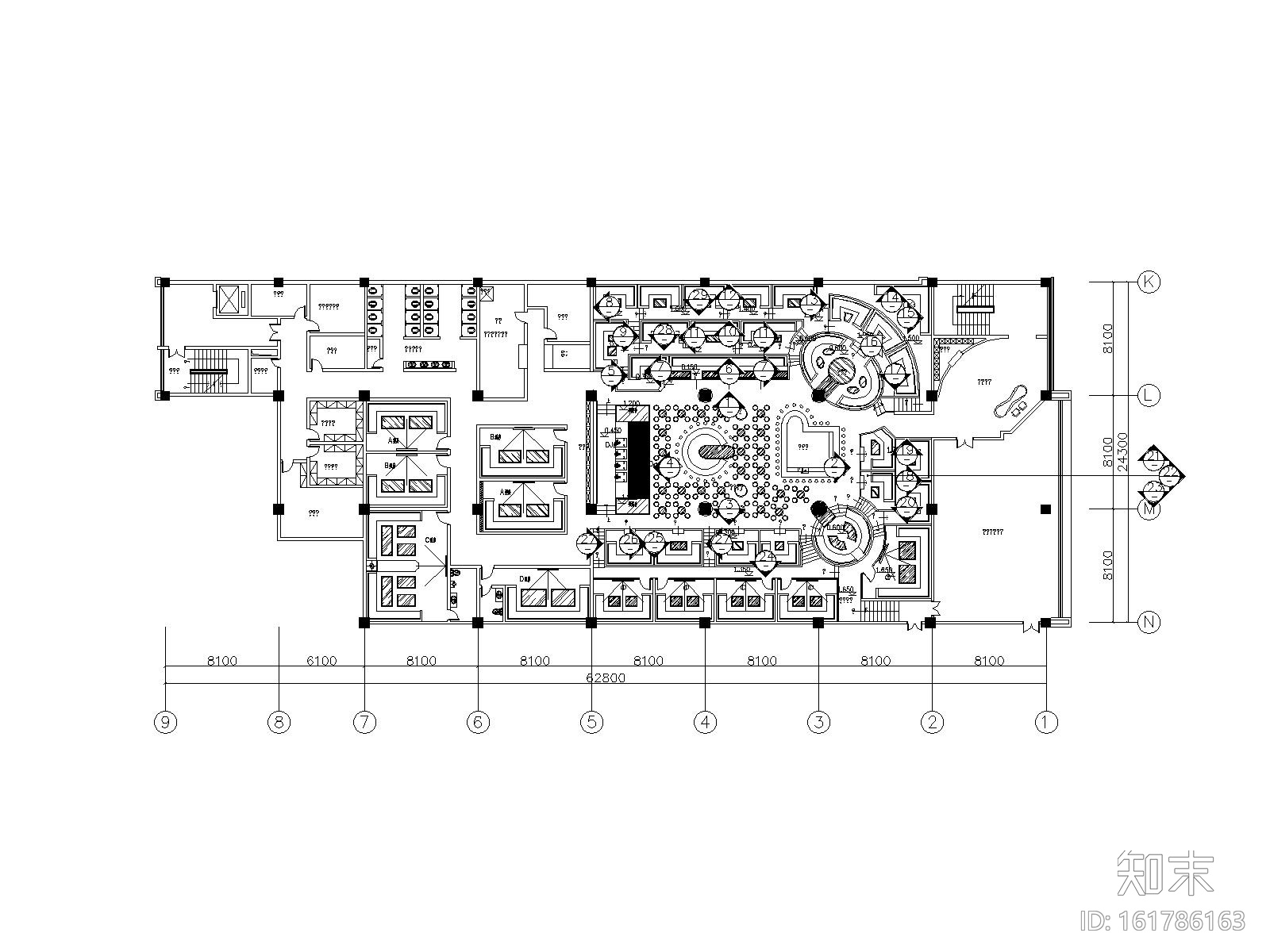 混搭风格酒吧装修全套CAD施工图及高清效果图施工图下载【ID:161786163】