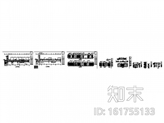 销售中心走道装饰图cad施工图下载【ID:161755133】