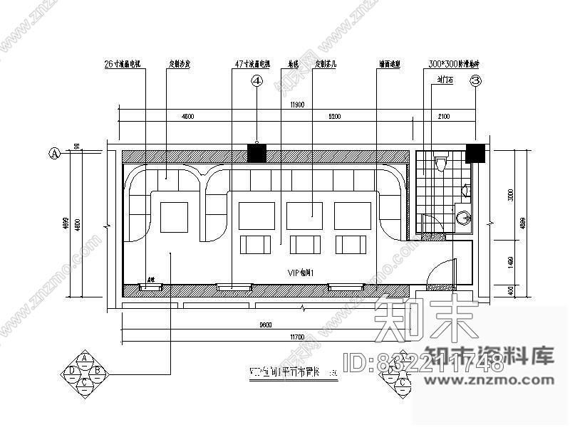 图块/节点夜总会KTV包间平面Ⅰcad施工图下载【ID:832211748】