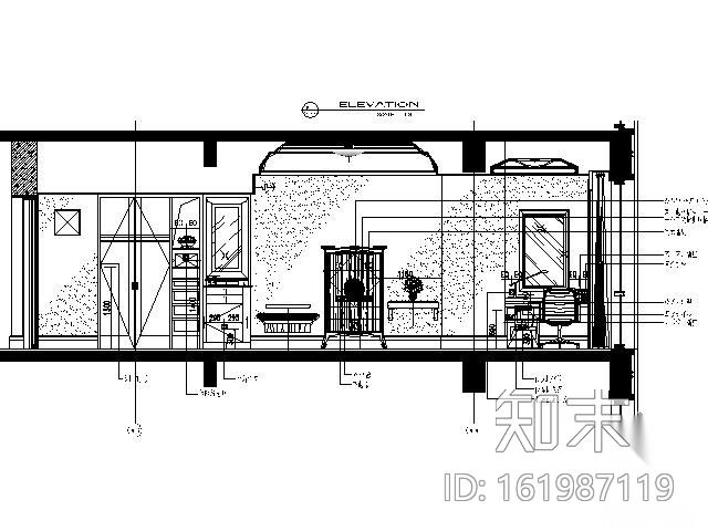 五星酒店豪华大床间装修图cad施工图下载【ID:161987119】