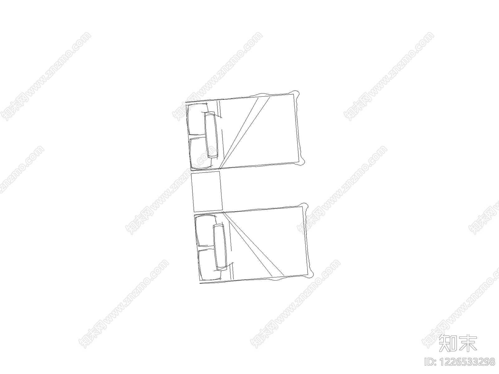 现代床CAD图纸