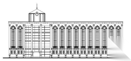 某四层小办公楼建筑方案图cad施工图下载【ID:151435161】