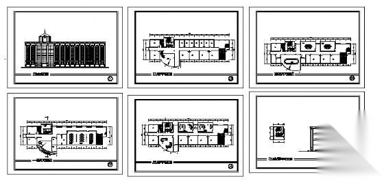 某四层小办公楼建筑方案图cad施工图下载【ID:151435161】