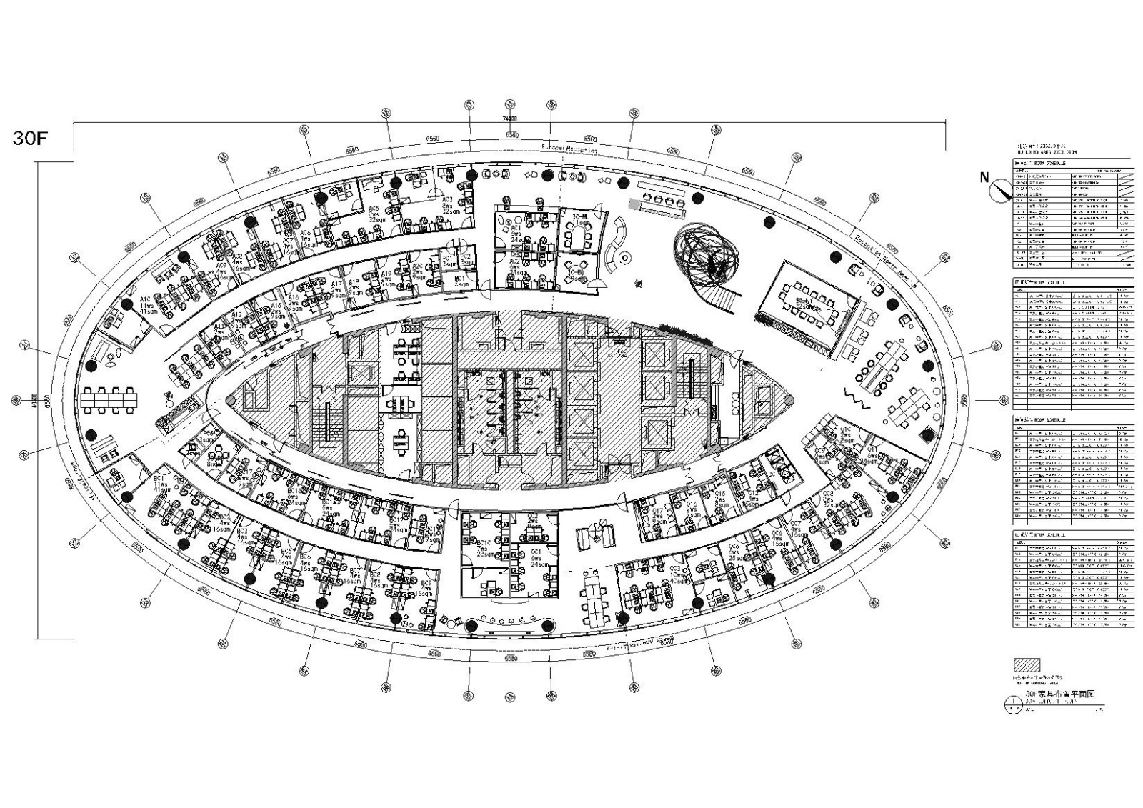 [广州]现代开敞联合办公空间施工图+实景图施工图下载【ID:160418139】