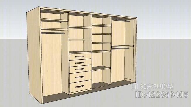 衣柜SU模型下载【ID:422859405】