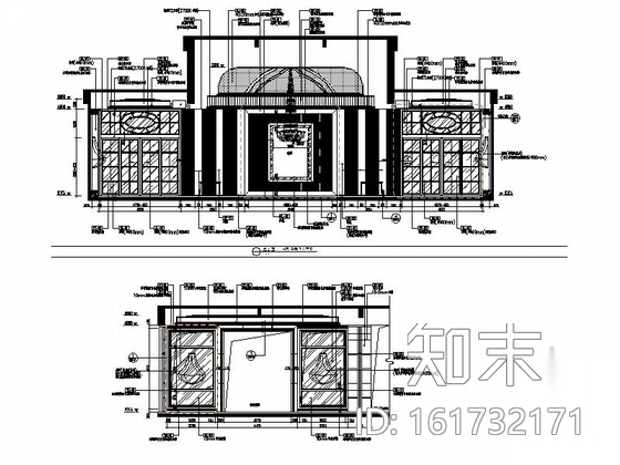 [佛山]自然风景秀丽豪宅区高端售楼处室内装修施工图cad施工图下载【ID:161732171】