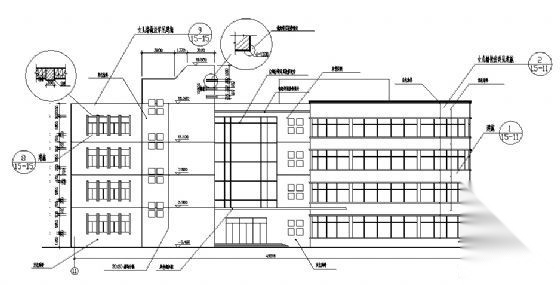 五层综合楼建筑施工图cad施工图下载【ID:151510154】